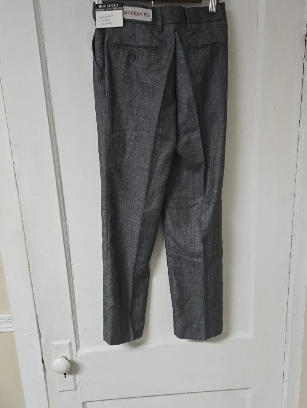 Nwt Boys' Bocaccio Uomo Gray Plaid Suit Jacket & Pants Set 8